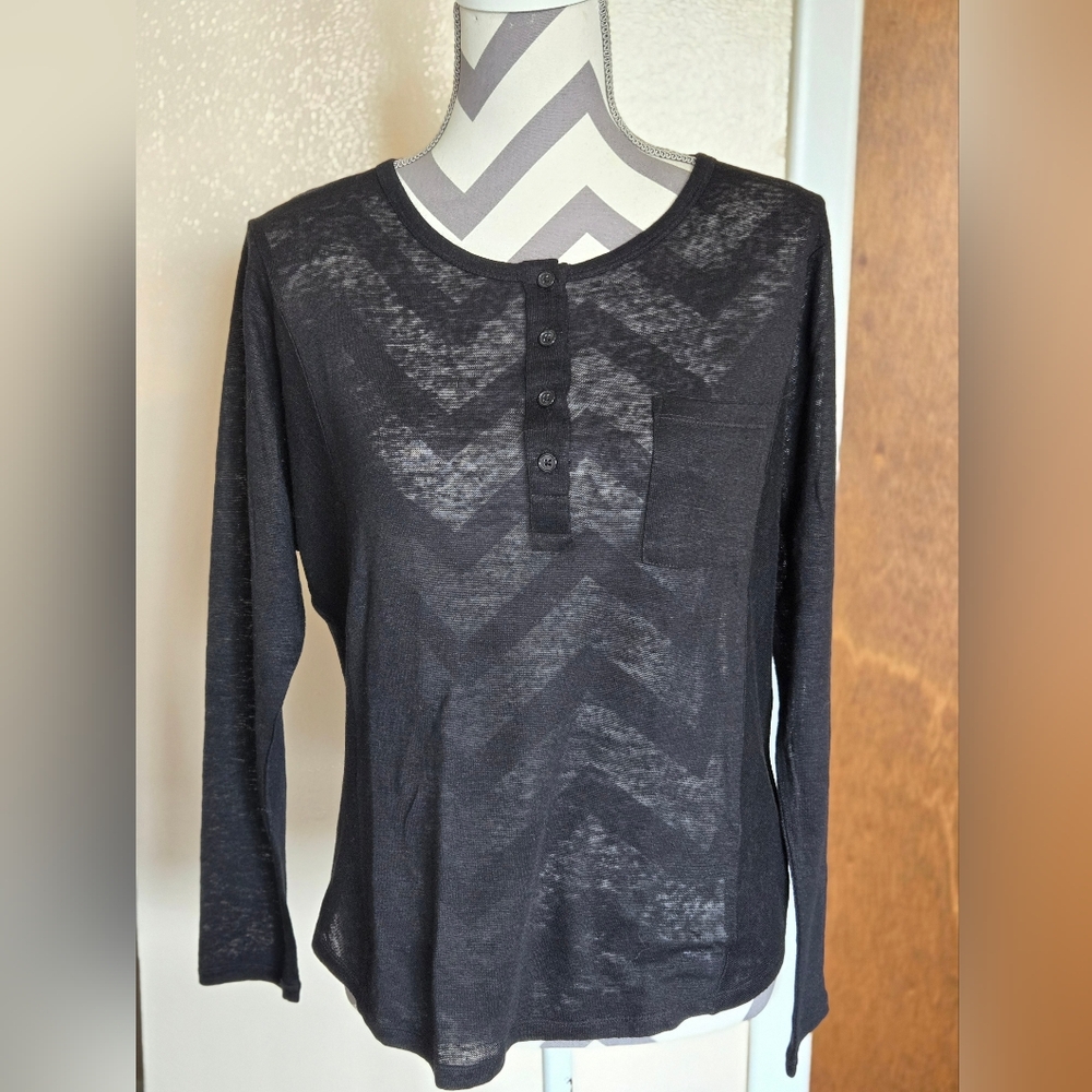 Vince Black Linen Top